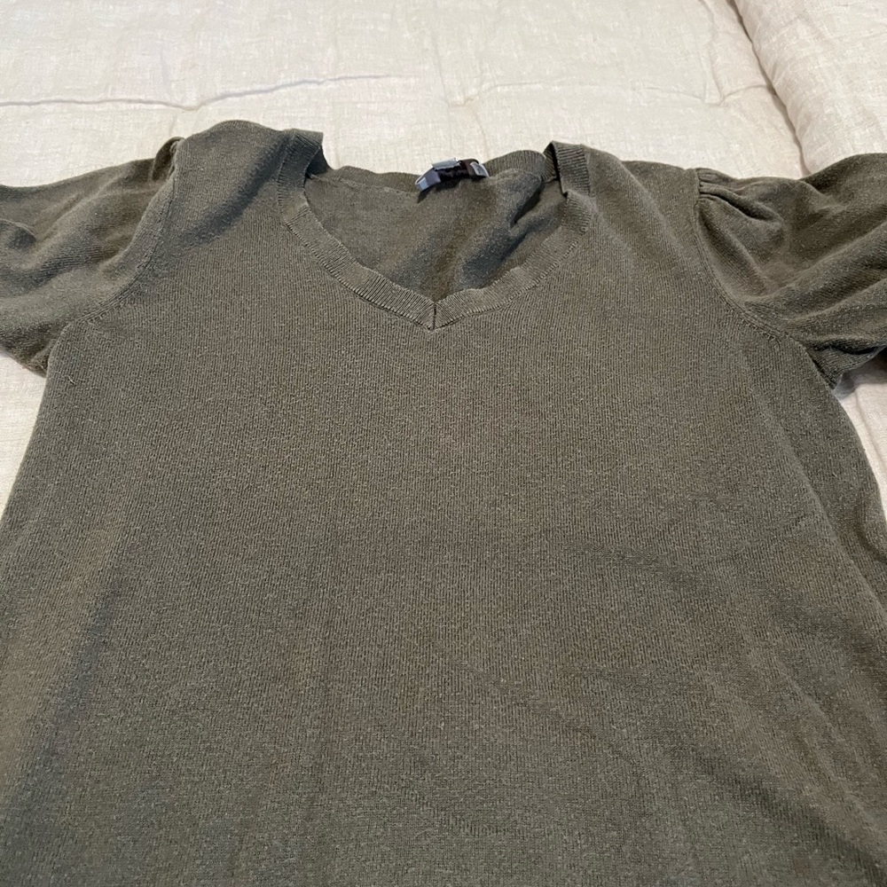 Olive V-Neck Sweater